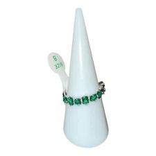 Ring Bomb Party SIMPLISTIC DREAMS Sz 8 Emerald on Rhodium RBP5929 *May 2023*