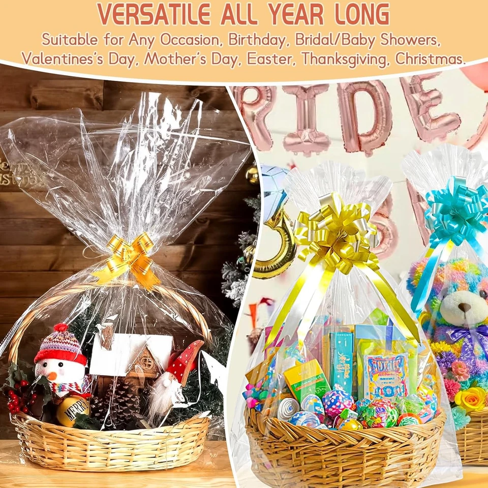 Paquete de 6 bolsas de celofán extra grandes 35x45 pulgadas 2,8 mil bolsas de regalo transparentes Halloween  Foto 4 de 4