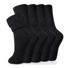 Winter Warm Thermal Socks for Women Extra Thick Insulated One Size Black