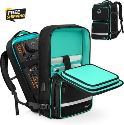 DJ Controller Case for DDJ-FLX4/ DDJ 400/ DDJ-REV1/ DDJ-SB3, Padded DJ Backpack