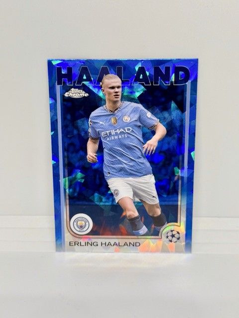 ERLING HAALAND 2024/25 Topps Chrome UEFA Club Competitions Sapphire Edition #9