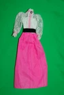 Barbie Vintage 1982 ANGEL FACE DRESS ONLY Victorian Pink White Lace