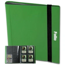 Trading Card Supplies - BCW 4-Pocket Double Pages Folio Album - GREEN (20 Pages)