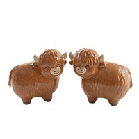 Highland Cow Salt & Pepper Shakers NEU