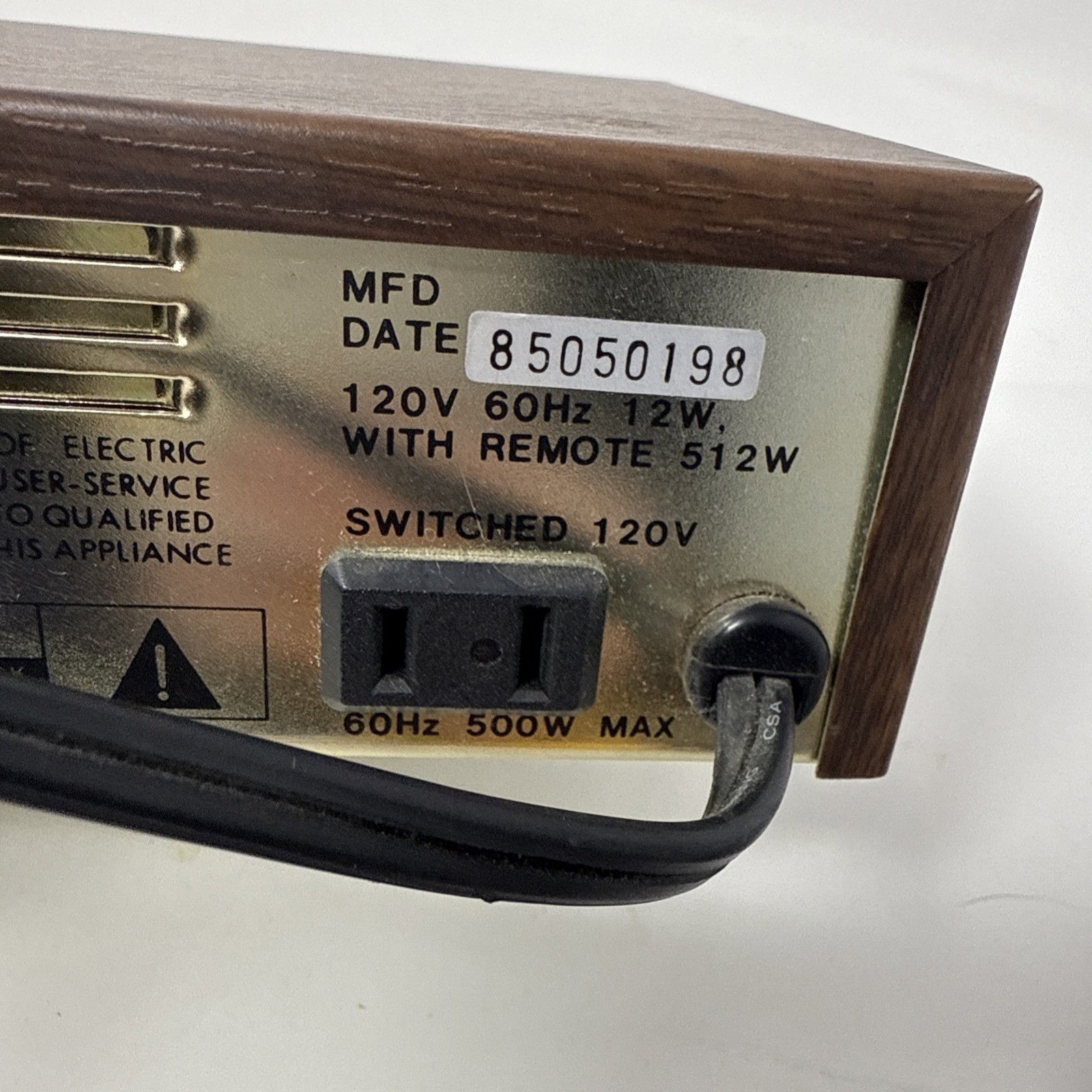 Vintage GC Electronics CATV Cable Converter Tuner Box No Remote As Is