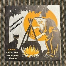 Vintage 1930s Halloween Greeting Card