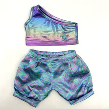 Build A Bear Rare Honey Girls Rock Star Shiny Swirl Teddy Clothes Dance Outfit