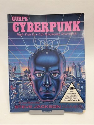 SJG GURPS Genres Cyberpunk (1st) EX - Steve Jackson Games - Seized Promo - HTF