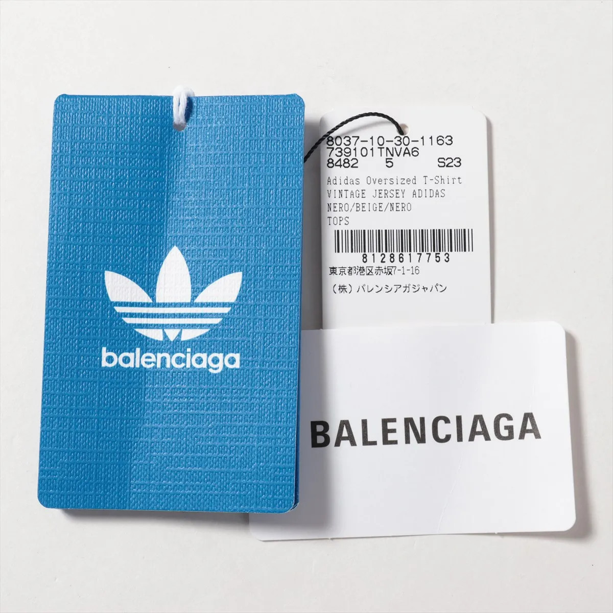 Balenciaga x adidas 22 years Cotton T-shirt 5 Men's Black × White  739101 thumbnail 7