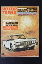 Motor Trend Magazine April 1964 Lincoln Continental Convertible Road Tests