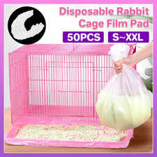 50Pcs Rabbit Cage Liners Disposable Plastic Cleaning Pad Hamster Pet Cage Mat AU