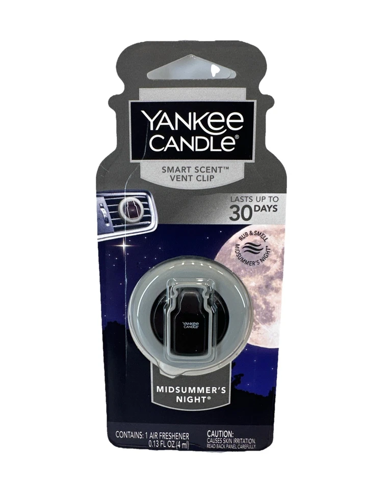 4 Yankee Candle Midsummer Night  Scent Vent Clip 4 Pack Box Lasts Up To 30 Days - Image 2 of 4