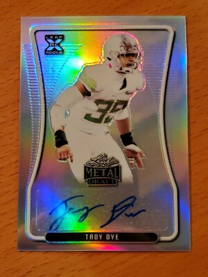 2020 Leaf Metal Draft #BATD2 Troy Dye Marshall Auto #'d 51/60