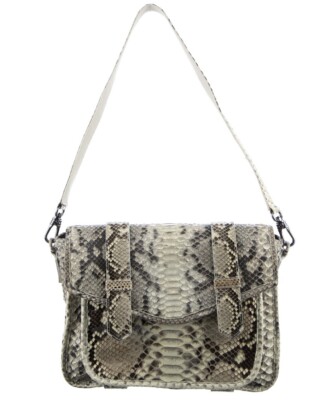 CARLOS FALCHI PYTHON SNAKESKIN MESSENGER BAG
