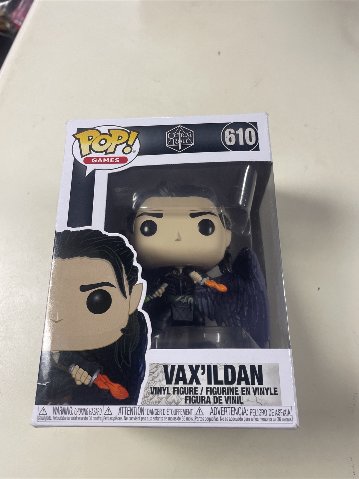 Funko Pop! Games Critical Role Vox Machina Vax'Ildan Vinyl Figure 610 Vaxildan