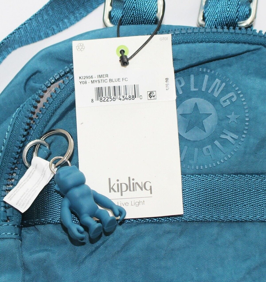 s 3) New KIPLING Lot Zip Imer Backpack SHOULDER BAG Crossbody MYSTIC