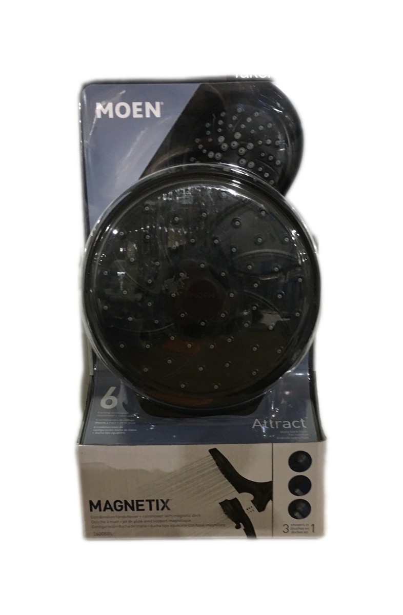 MOEN Magnetix 6-Spray Patterns. Wall Mount Dual Shower Head 