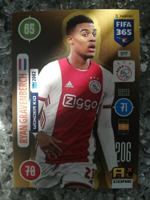 1x Panini Adrenalyn XL 2021 FIFA 365 Ryan GRAVENBERCH WONDER KID NM #277 Ajax