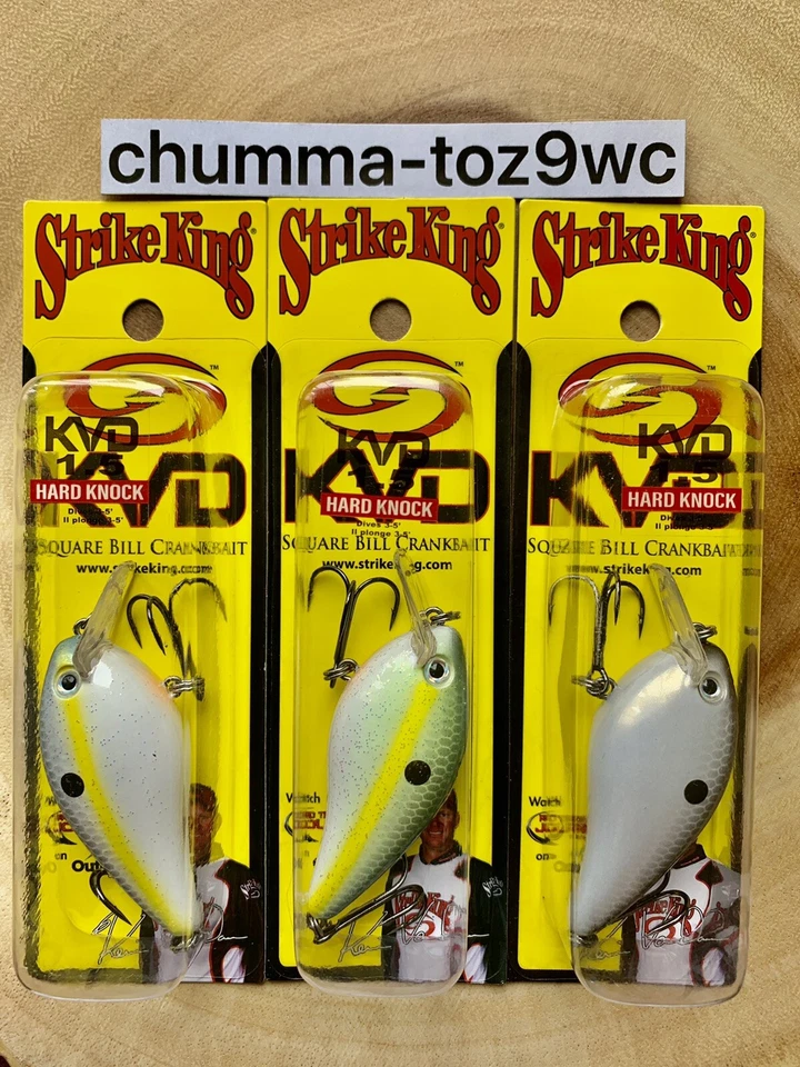 KVD1.5 (Lot Of 3) “Hard Knock” Square-bill Crankbait, Strike King, Bass, NWT! - Image 2 of 4