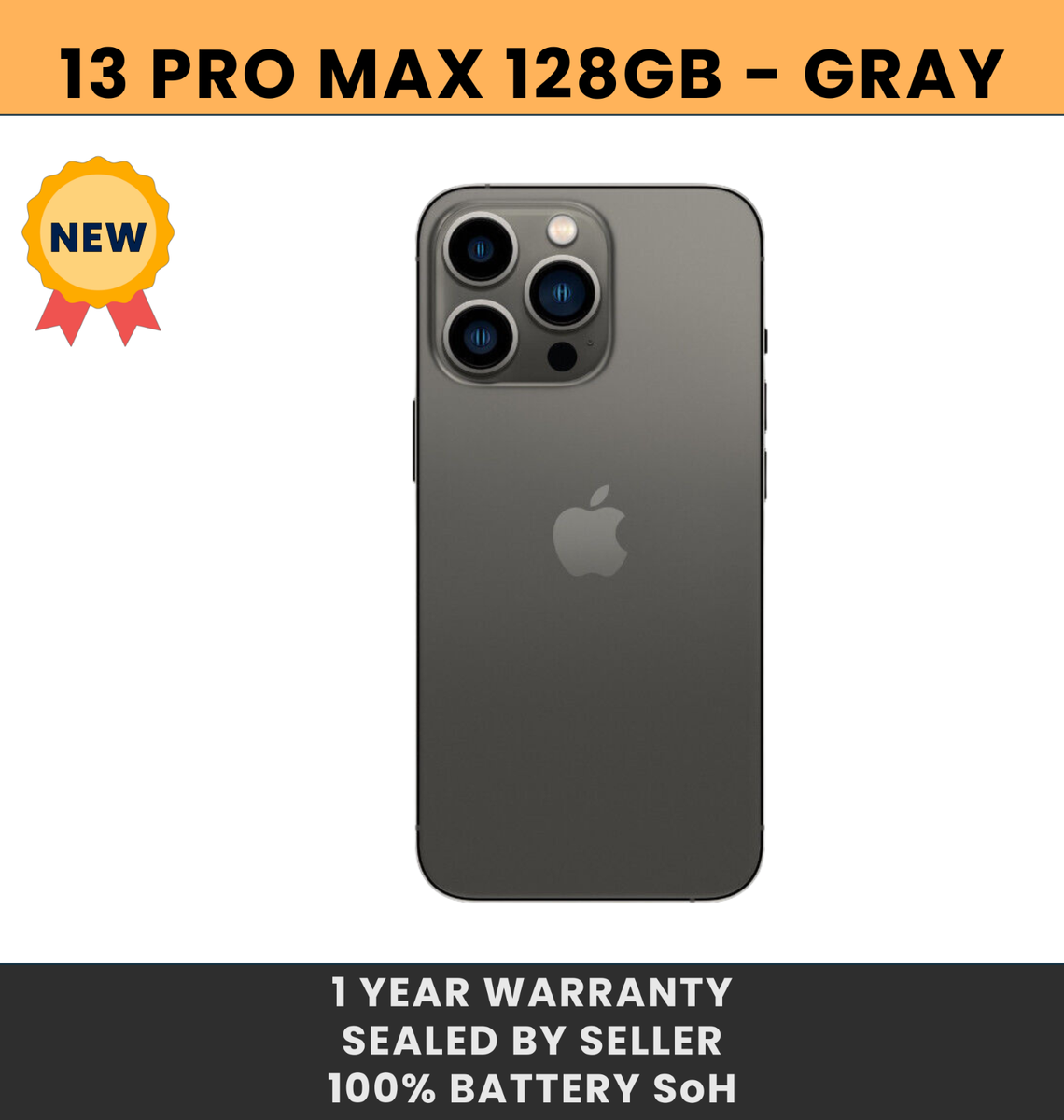 Apple iPhone 13 Pro Max - 128 GB - Graphite (Unlocked) for Apple iPhone 13 Pro Max - 128 GB - Graphite (Unlocked) for