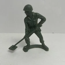 Vintage TIM-MEE TOYS large toy soldier figure green 5 Inches Made In USA