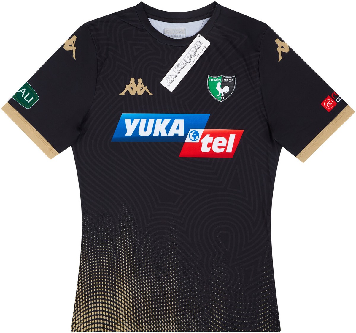 2020/21 Denizlispor Jersey Kappa Black & Gold Turkish Superlig NEW