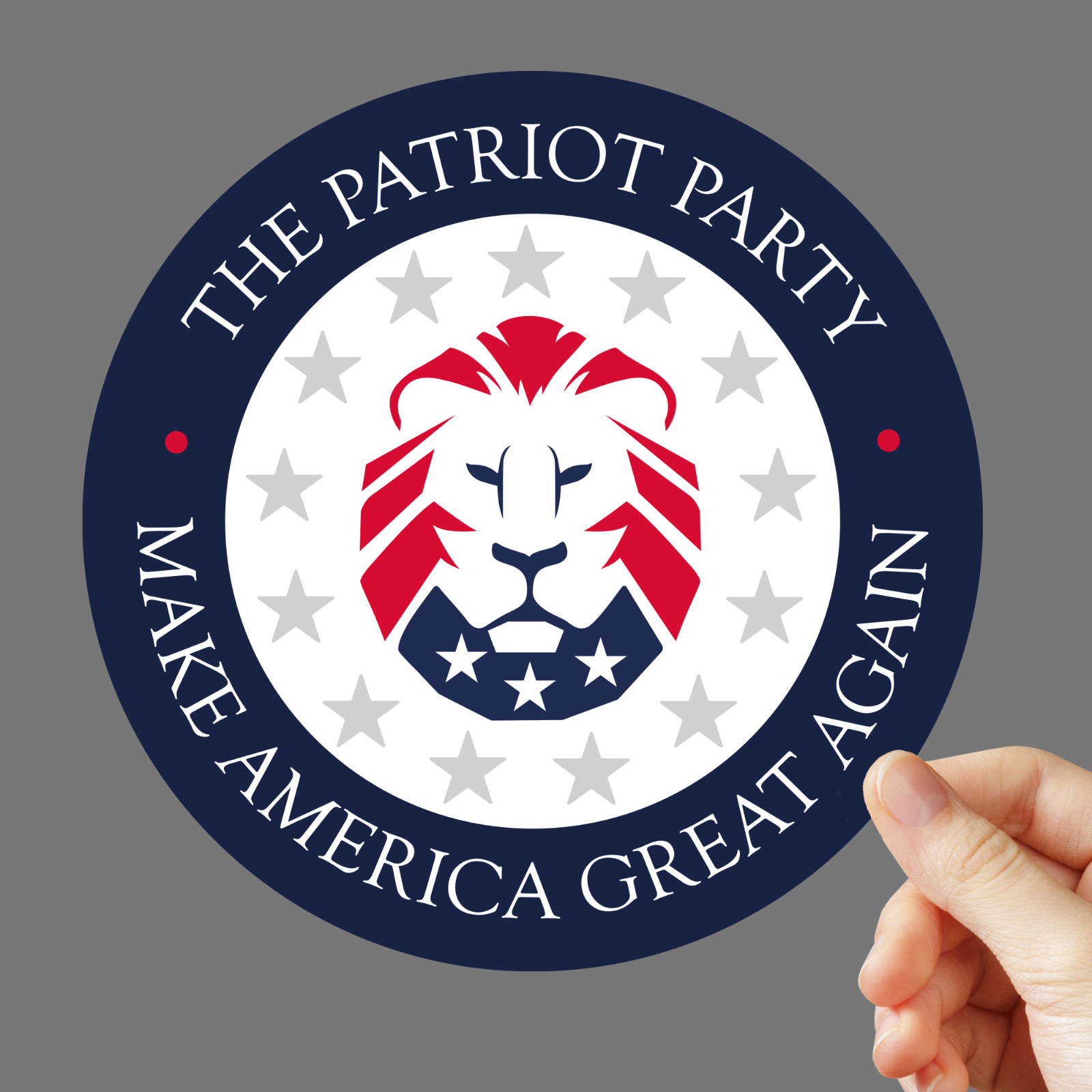 The Patriot Party Sticker Trump MAGA 2024 Lion America Patriotic Car