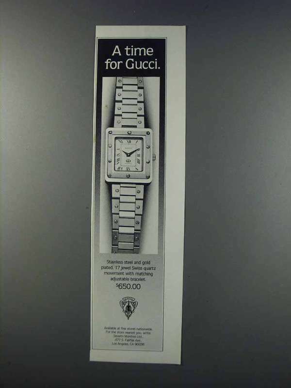 1981 Gucci Watch Ad - A Time for Gucci | eBay