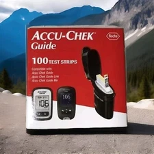 Accu-Chek Guide Glucose Test Strips Diabetic Blood Sugar Pack of 100  12-31-2025
