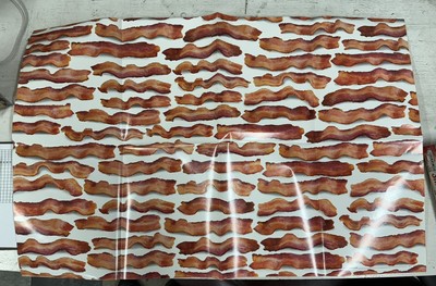 Bacon Poster 34 X 22 Pork NEW Folded Americana Food Burger Pig BBQ Ham Cookout