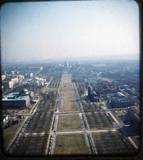 Flying over Washington DC aerial view 1950s Stereo Realist Slide Kodachrome #961