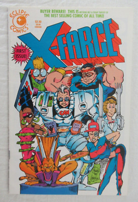 X-Farce #1 and only Eclipse Comics 1992 Marvel X-Force Parody