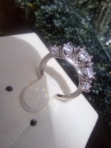 Anello Argento S925 Con Corona Di Zirconi - Foto 4 di 14