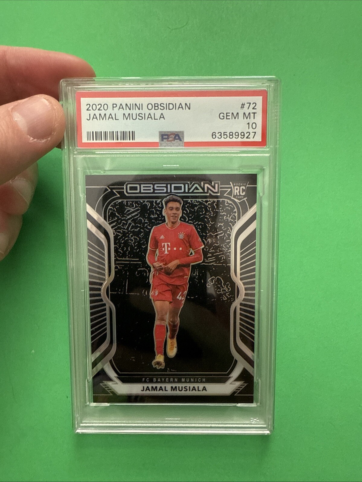 2020-21 JAMAL MUSIALA RC Panini Obsidian Base /195 Bayern Munich PSA 10