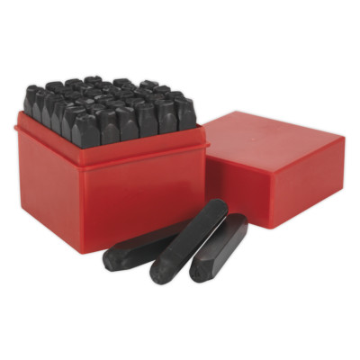 Letter & Number Punch Set 36pc 8mm - Sealey AK8297 New