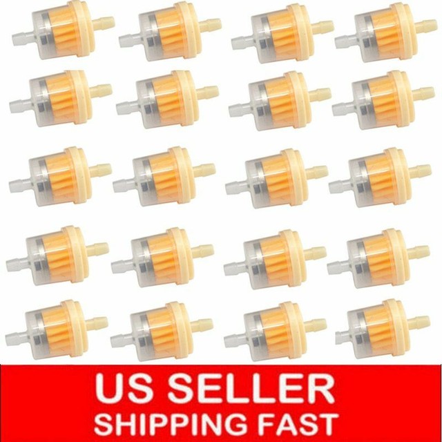 20 X UNIVERSAL MOTORCYCLE MINI SMALL ENGINE INLINE CARB FUEL GAS FILTER