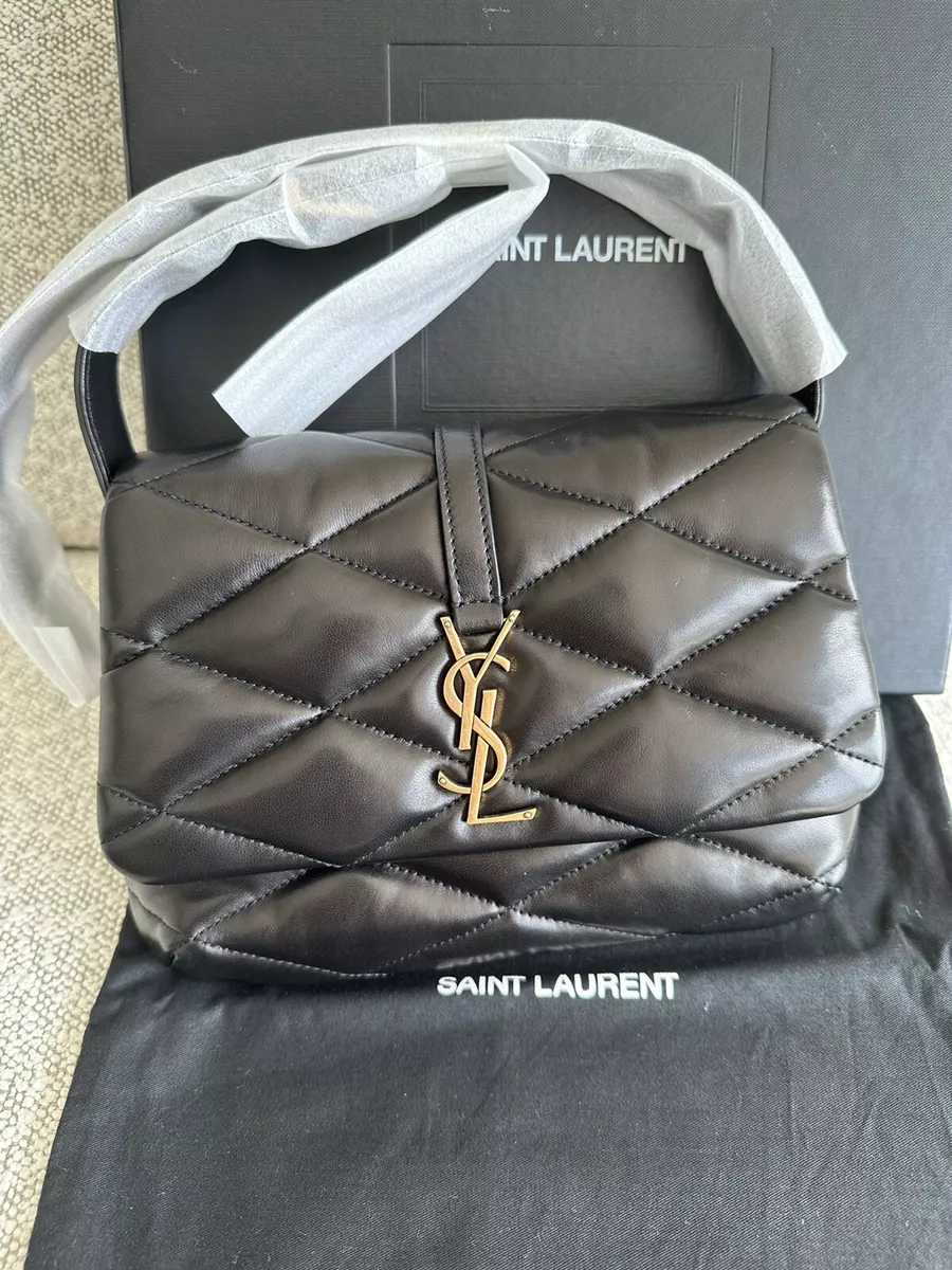 SAINT LAURENT Medium College Quilted Leather Shoulder Bag Black