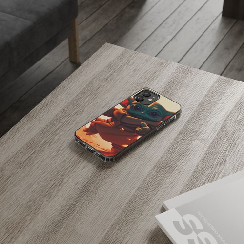 Cute Baby Yoda Clear Phone Case, Mandalorian Gift, Star Wars Case, Geeky Phone - Picture 63 of 124