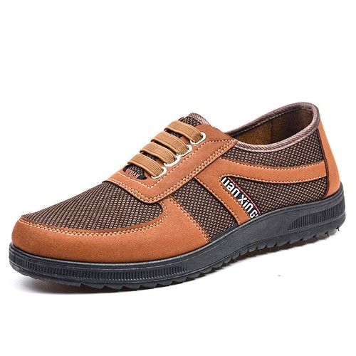 Mens Casual Breathable Lace Up Shoes 