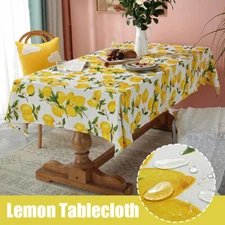 Waterproof And Oil Resistant Decorative Tablecloth Lemon Tablecloth Picnic Cloth