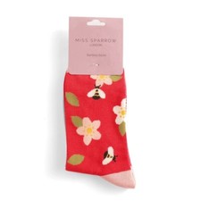 Ladies Womens Bamboo Socks Miss Sparrow Colourful Cute Animal Designs UK 3-7