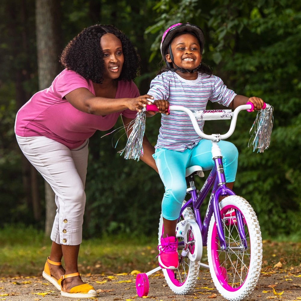 18 In. Sea Star Kids Bike for Girls Ages 4 and Up, Metallic Purple