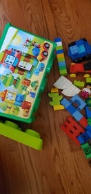 RETIRED 2014 LEGO DUPLO DELUXE BOX OF FUN 10580 IN GREEN BIN not complete 