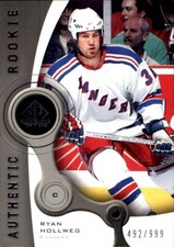 2005-06 SP Game Used #133 Ryan Hollweg RC SERIAL #492/999 NEW YORK RANGERS
