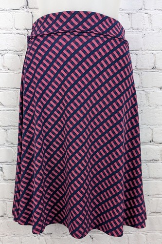 New No Tags LuLaRoe Womens Azure Skirt Extra Small Geometric Pink Blue Plumb