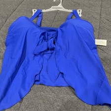 cobalt blue tankini top size 1XL