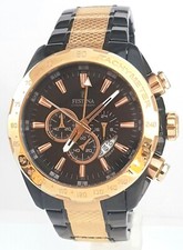 FESTINA F16888 DUAL-TIME, GOLD/BLACK, HERREN CHRONOGRAPH, 1/10s, 24H, NEUZUSTAND