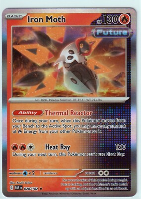 3 RARE PARADOX RIFT POKÉMON-IRON JUGULIS #158 IRON MOTH #28 BRUTE