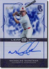 NICHOLAS QUINTANA 2015 Leaf Perfect Game All-American Rookie BLUE Acet Auto #/25