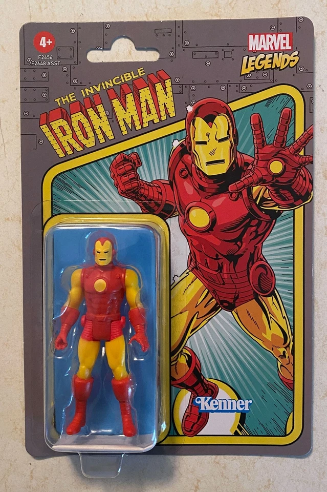 Figura retro Kenner 3,75 Electro/Iron Man/Capitán América/Hombre de Hielo+ Marvel Legends Foto 3 de 4